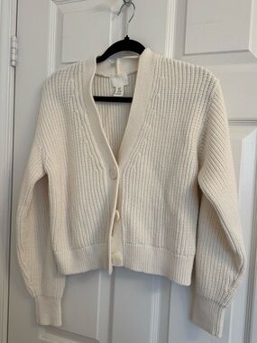 Cotton Blend Knit Cardigan